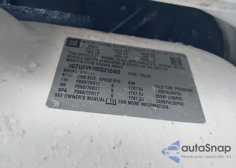 2012 GMC Sierra 1500 Sle z USA, uszkodzony, nr VIN 3GTU2VE28CG212468